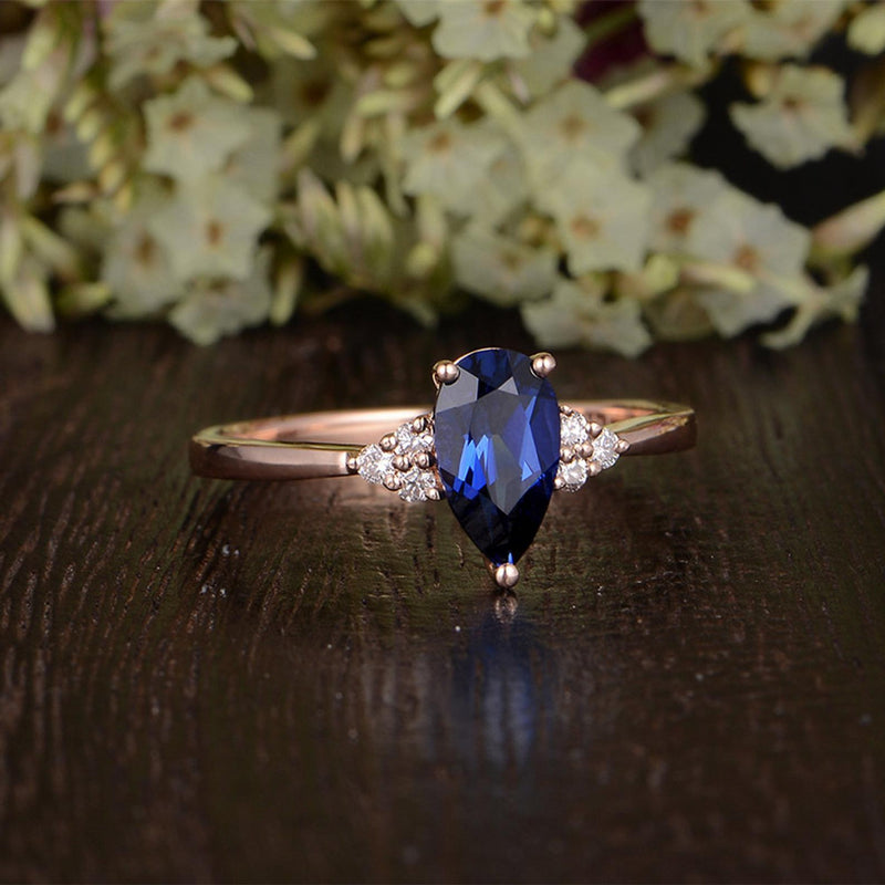 Lab created blue sapphire rings hotsell