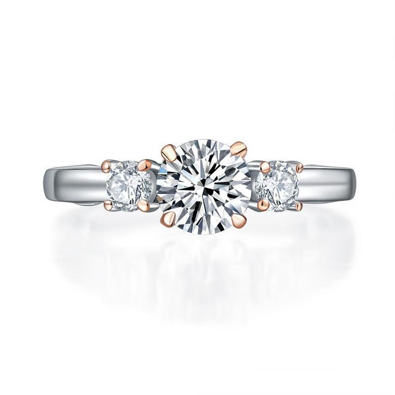 1.40ct Vintage Style Diamond 3 Stone Engagement Ring, 925 Silver