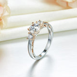 1.40ct Vintage Style Diamond 3 Stone Engagement Ring, 925 Silver