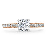 1.00ct  Round Cut Moissanite Halo Engagement Ring, Classic Style,  Available in White Gold, Platinum, Rose Gold or Yellow Gold