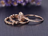 2.00ct Moissanite Ring Set, 3 Rings Total carat weight 2.00ct, Round Cut Colour F, Clarity VVS, Centre Stone 1.25ct