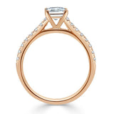 Lab-Diamond Asscher Cut Engagement Ring, Classic Style, Choose Your Stone Size and Metal